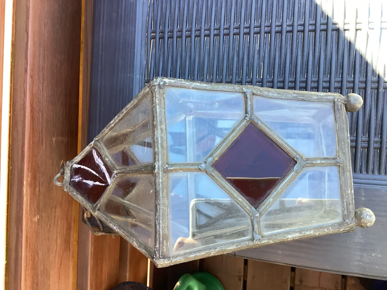 Billede 13 - Ældre lampe i glas og metal