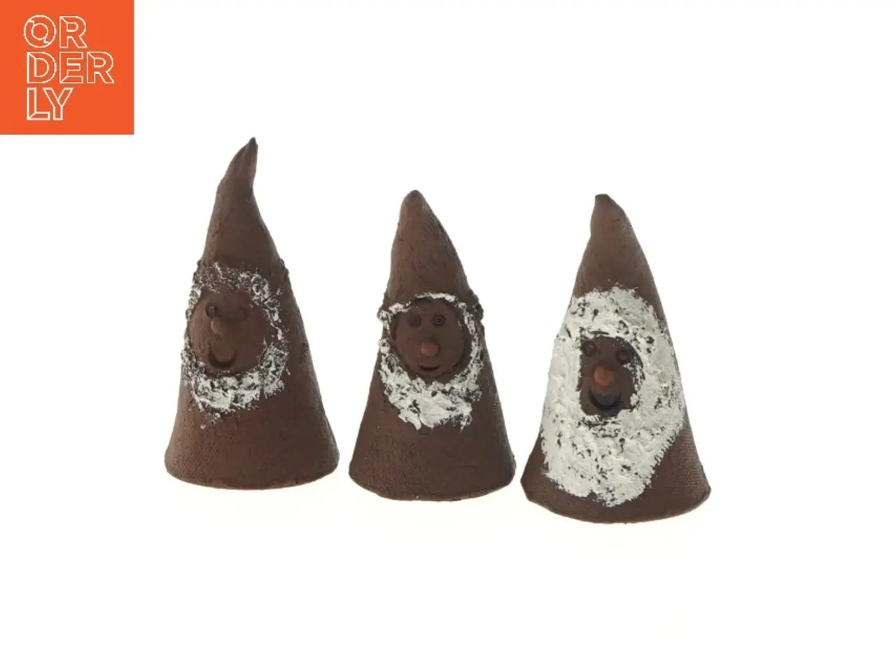 Billede 1 - 3 Keramik nisser (str. 10 cm)