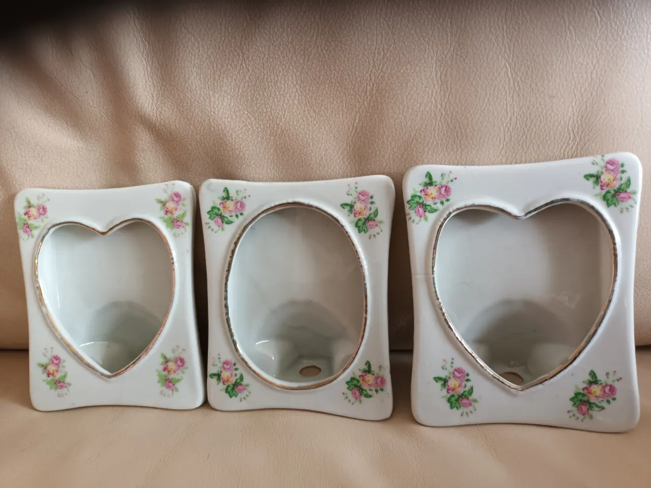 Billede 1 - 3 ANTIKKE PORCELÆNS RAMMER 10X13 cm
