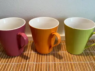 3 Böckling kaffekrus i flotte farver