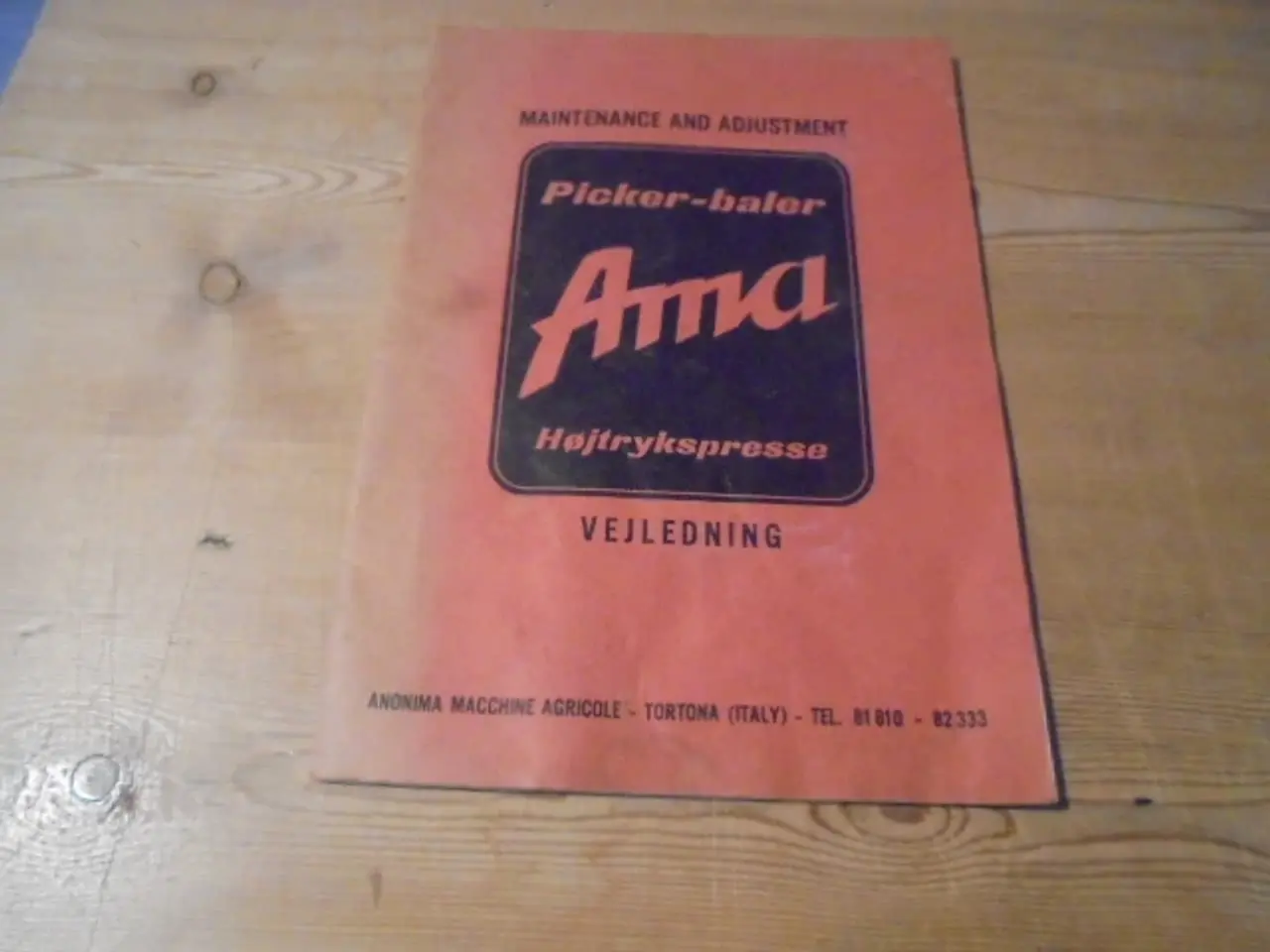 Billede 1 - AMA højtrykspresse, original vejledning