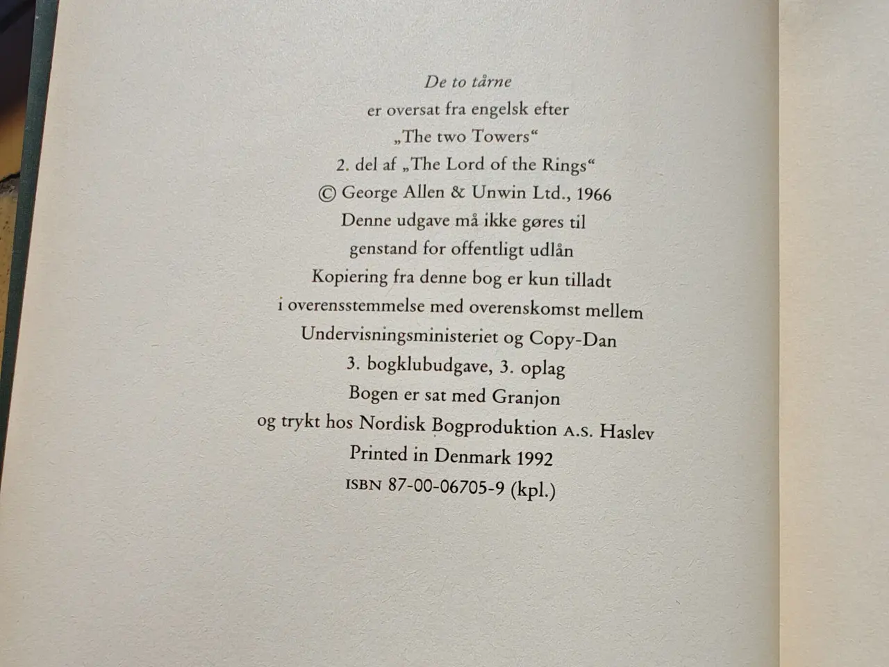 Billede 2 - Ringenes Herre 2 De To Tårne af Tolkien 1992