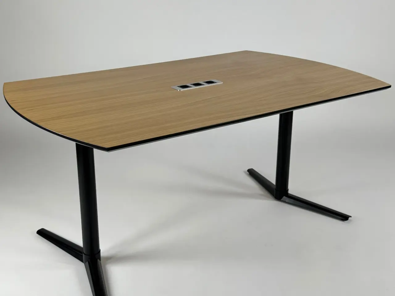 Billede 1 - Fumac Switch Bord - Natur/Sort Stel 160x100 cm