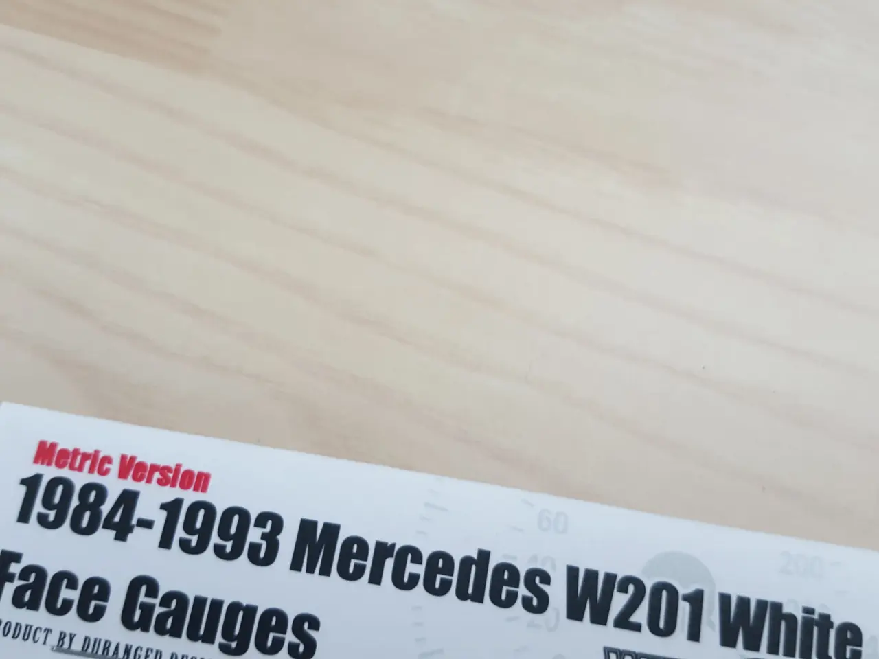 Billede 2 - Mercedes Benz 190E - hvide urskiver