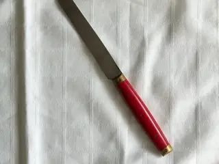 Melron kniv, rød, pr stk