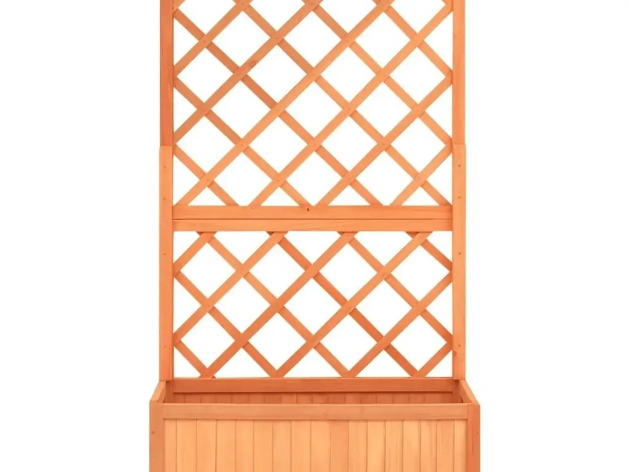 Billede 2 - Plantekasse med espalier 70x30x135 cm massivt fyrretræ brun