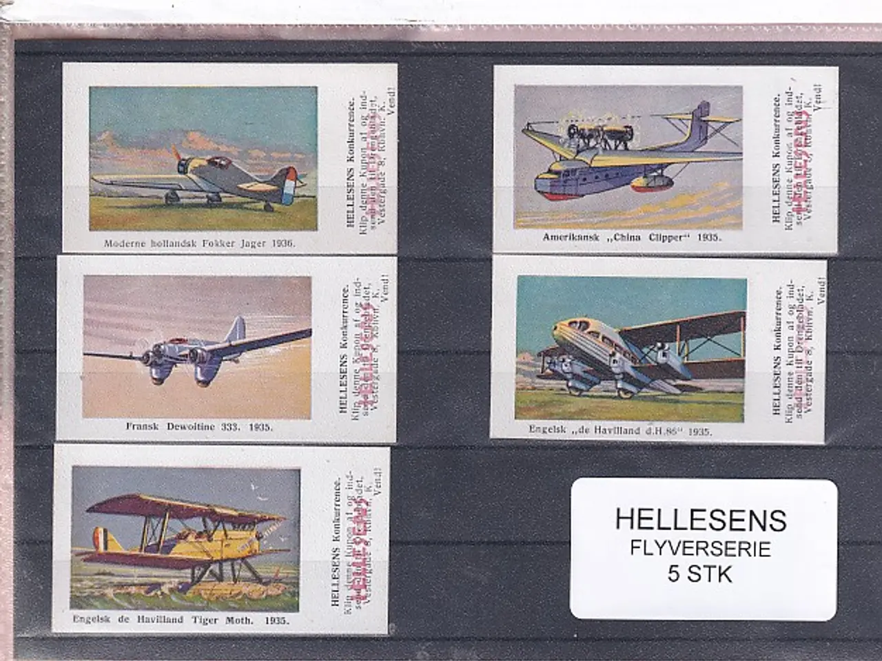Billede 1 - Hellesens Flyverserie - 5 Stk. mærkater
