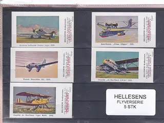 Hellesens Flyverserie - 5 Stk. mærkater