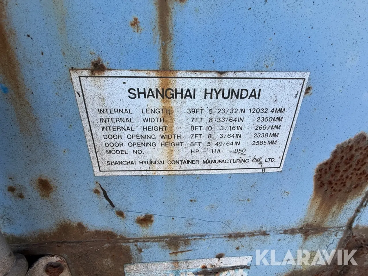 Billede 11 - Container Shanghai Hyundai HP-HA-950 40 fo