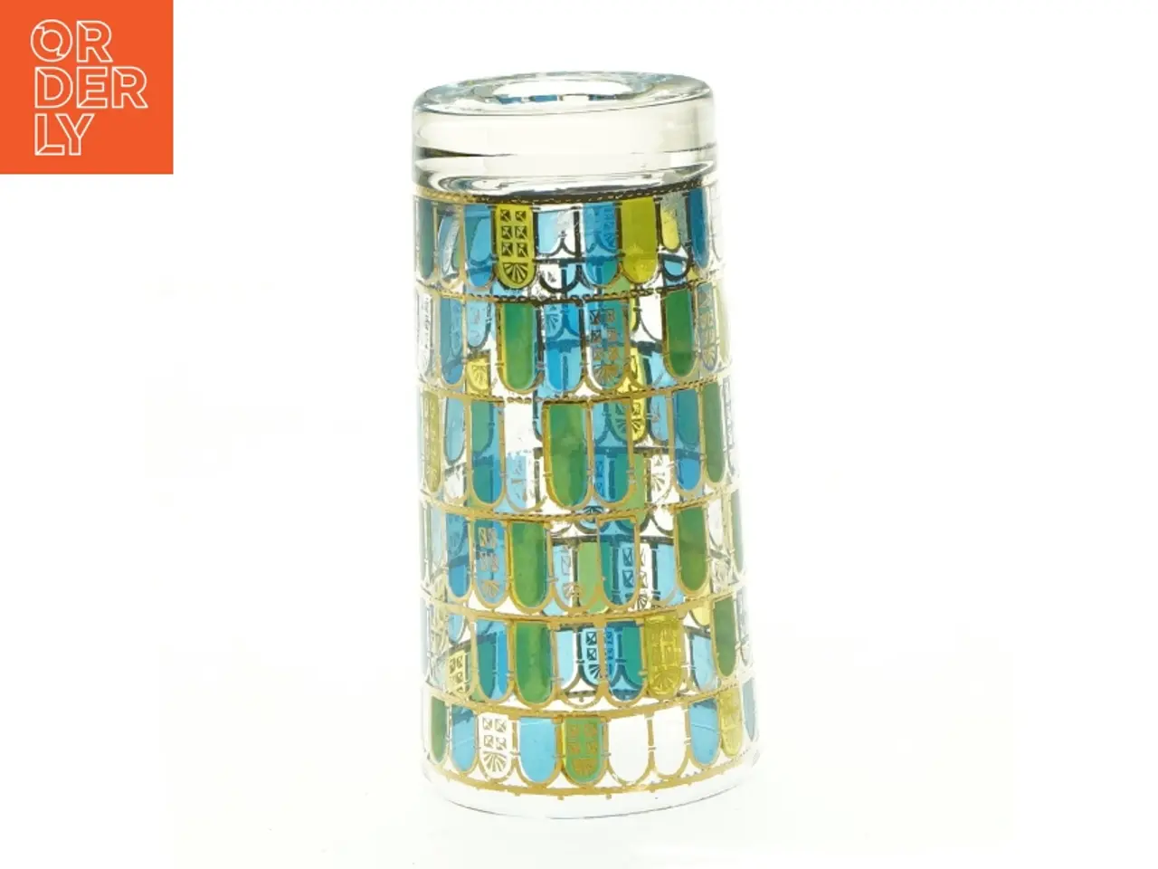 Billede 3 - Dekoreret glasvase (str. 14 x 7 cm)