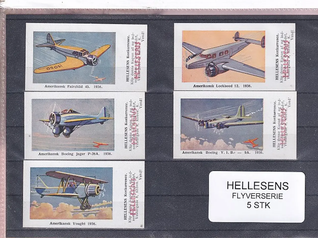 Billede 1 - Hellesens Flyverserie - 5 Stk. mærkater