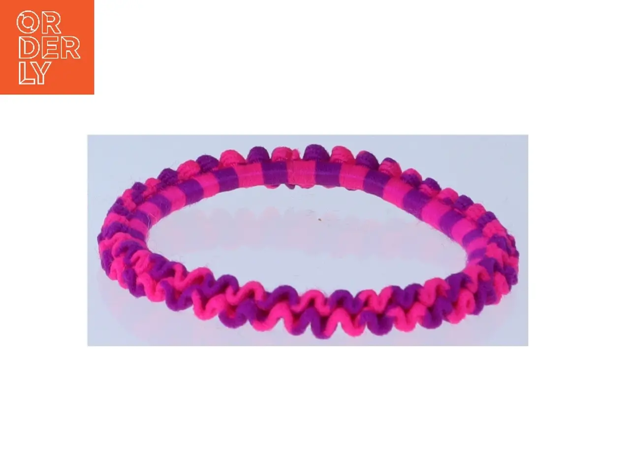 Billede 1 - Elastisk hårbånd i pink og lilla (str. Ø 5 cm)