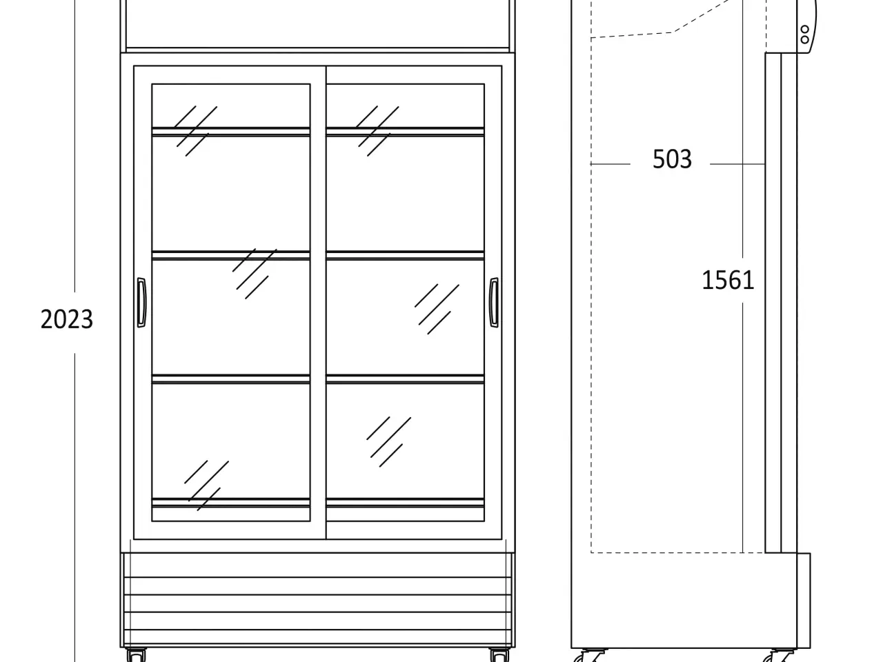 Billede 5 - Displaykøleskab 670 Liter – SD 1002 BSLE – B1130