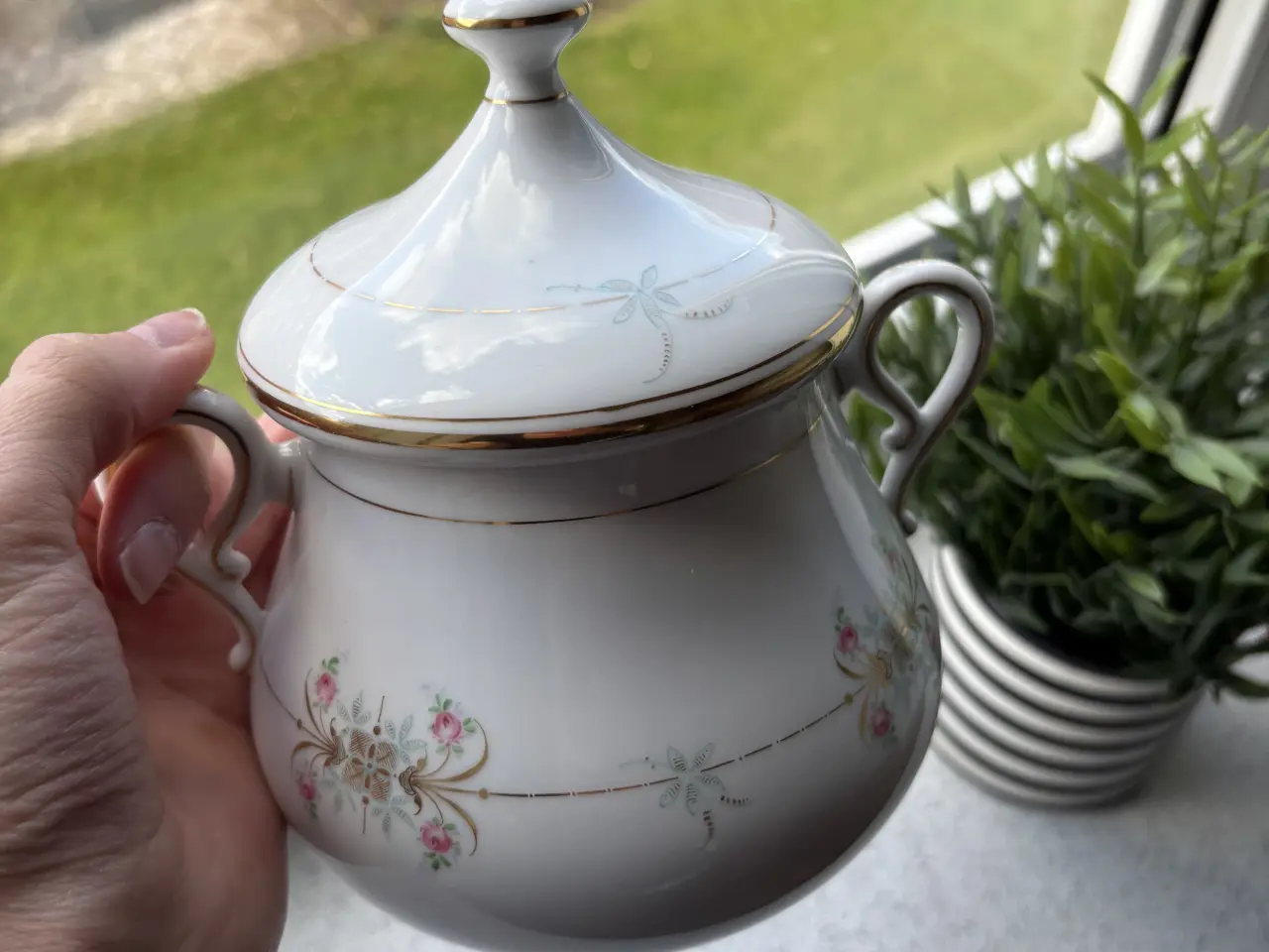 Billede 5 - Kaffestel med natur/blomster mønster 