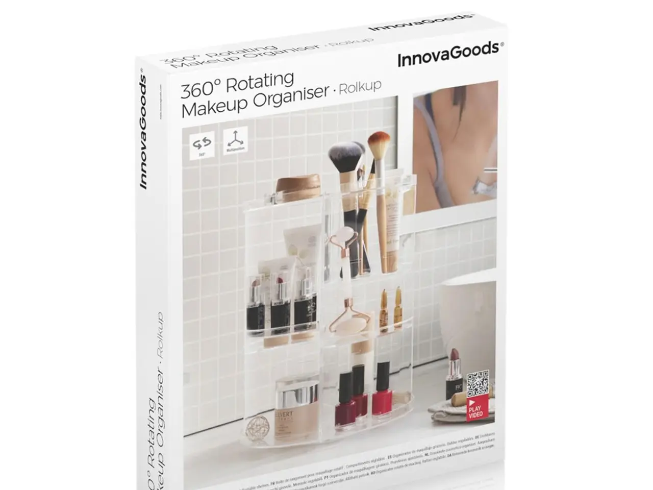 Billede 2 - Rolkup roterende makeup-ordner - gennemsigtig