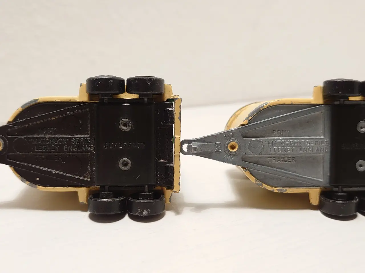 Billede 5 - 2 stk Matchbox/Lesney pony trailers. L 6,5cm.