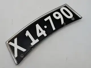 Original Dansk vintage nummerplade til motorcykel