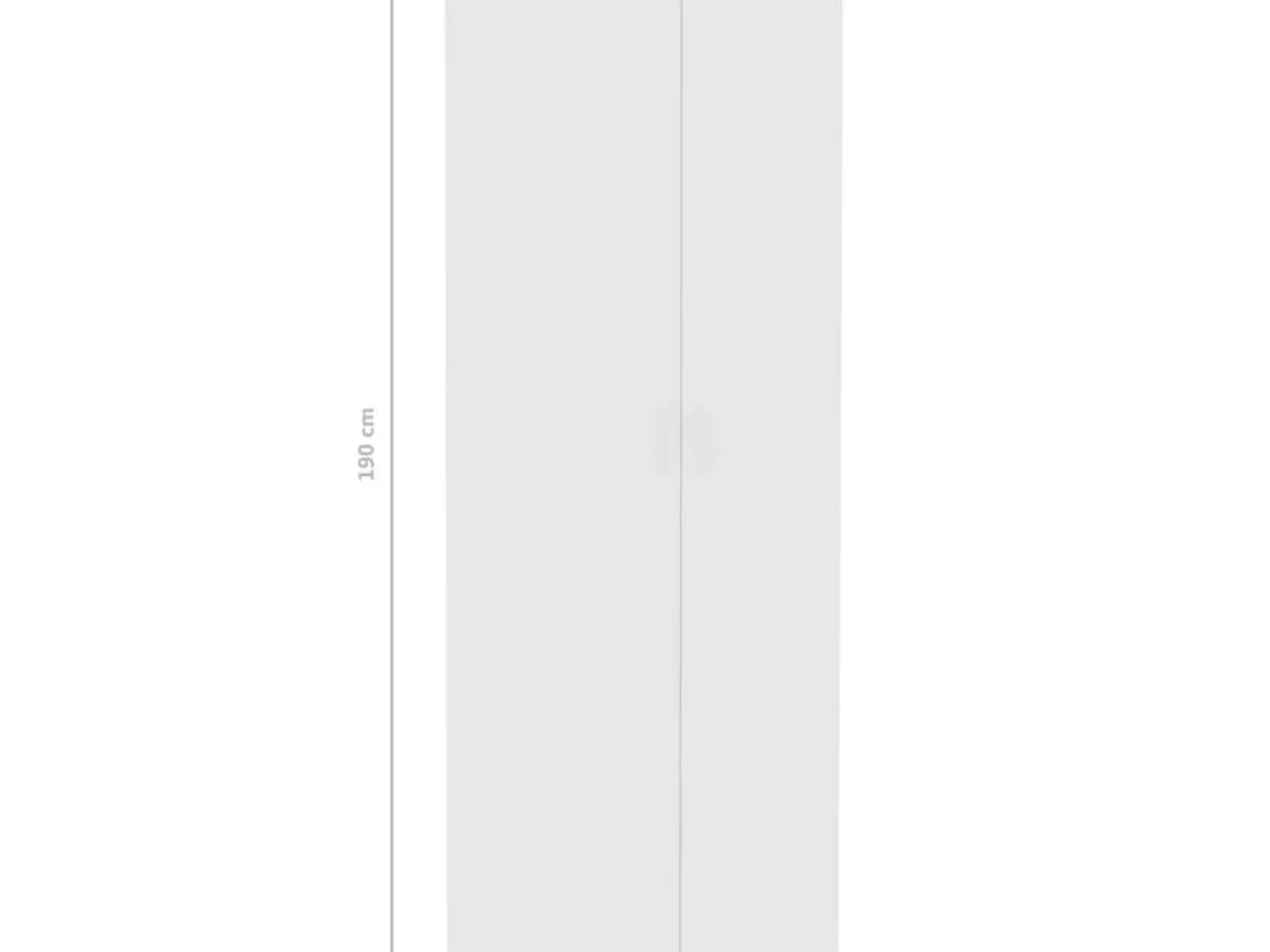 Billede 7 - Kontorskab til mapper 60×32×190 cm - hvid, konstrueret træ