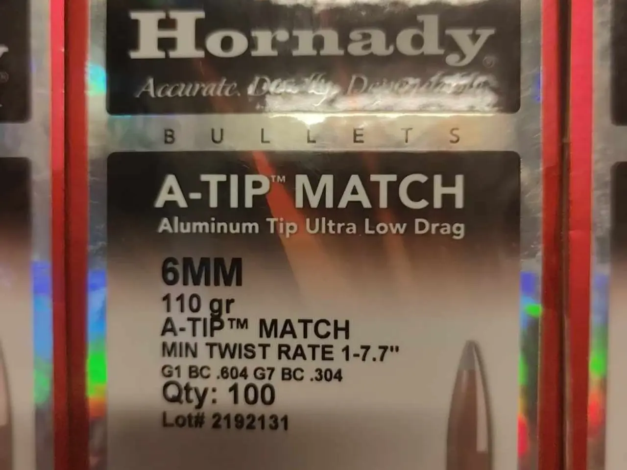 Billede 1 - HORNADY A-TIP MATCH