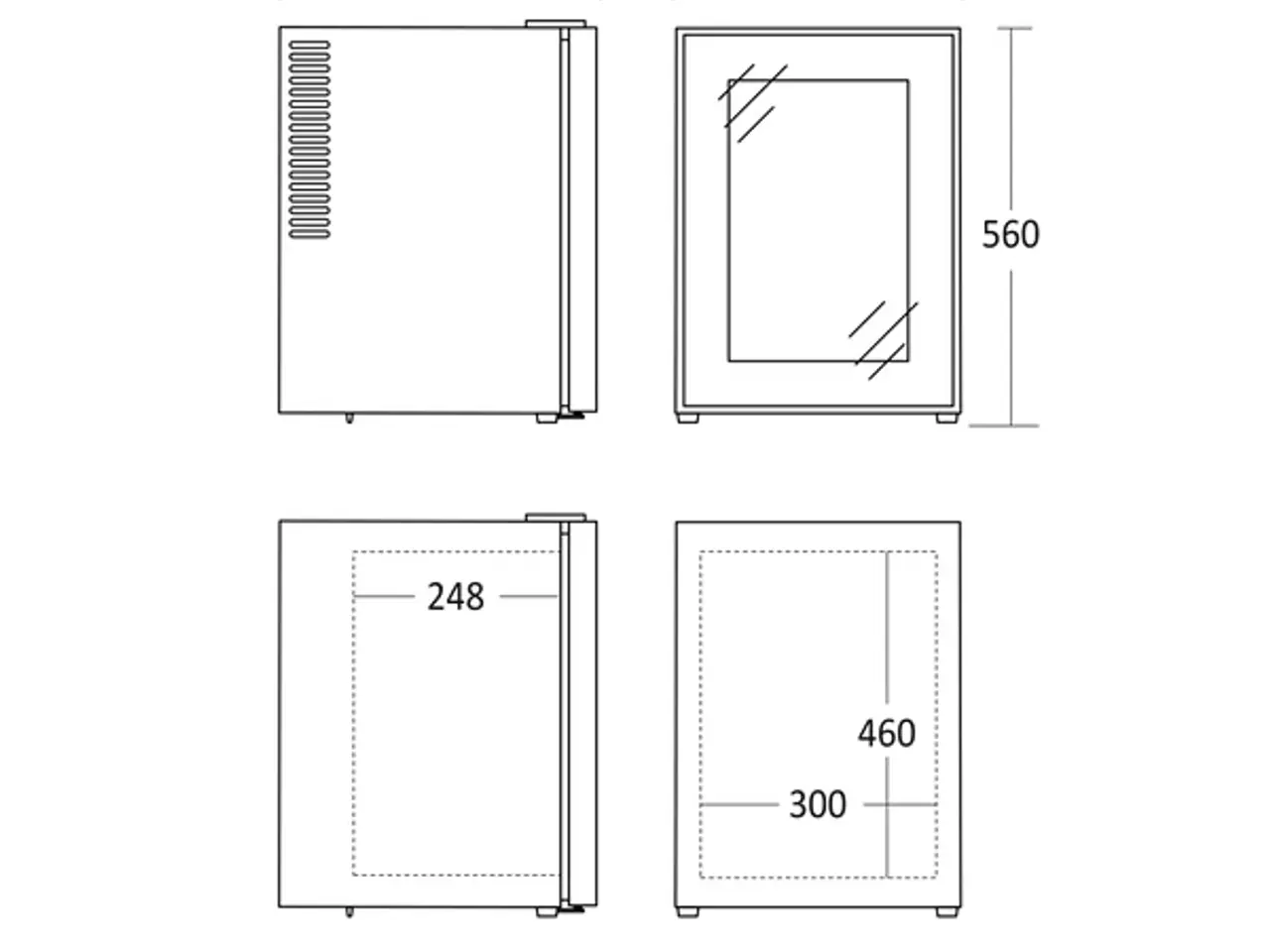 Billede 5 - Minibar / Displaykøleskab 40 Liter – MB 34 BGD