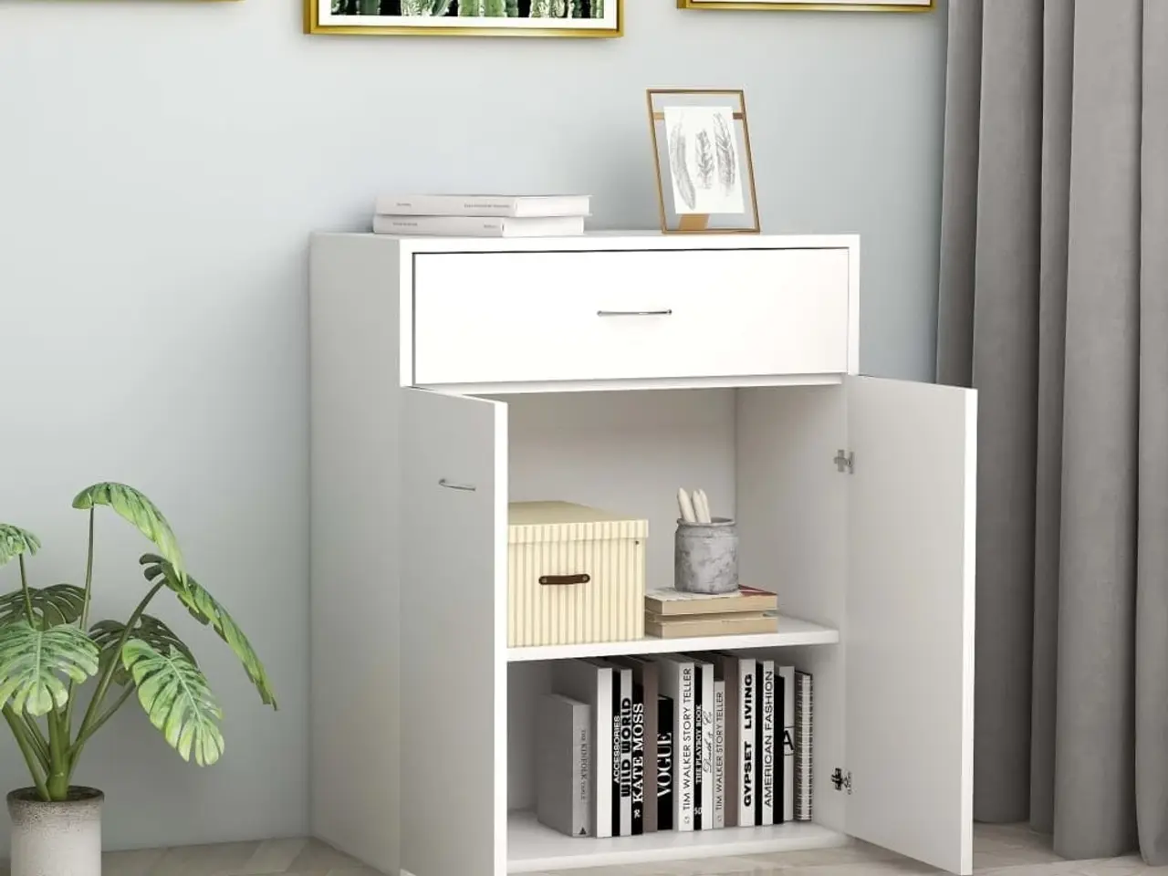 Billede 3 - Skænk 60 x 30 x 75 cm - hvid