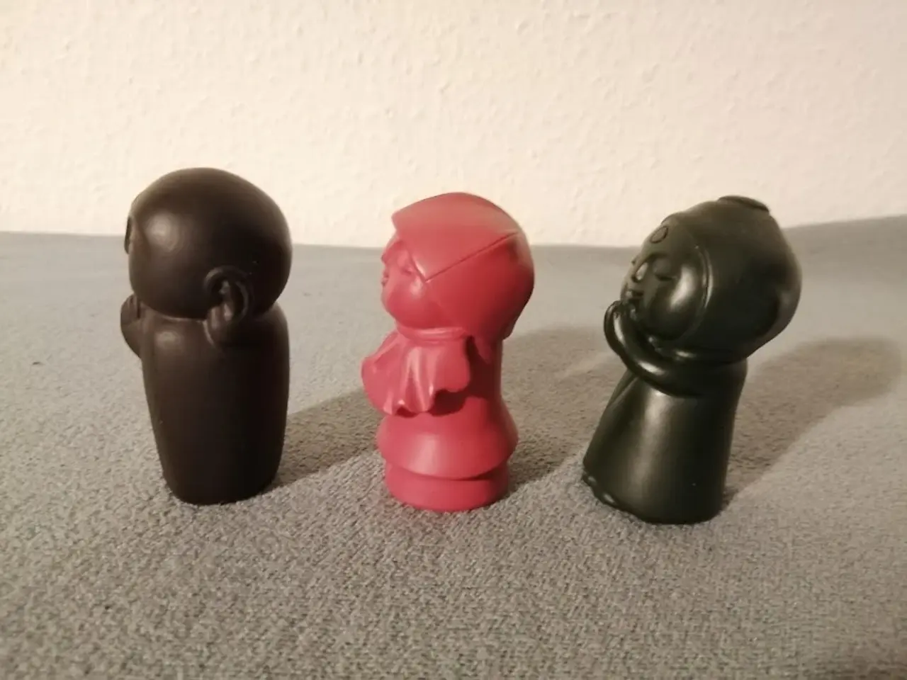 Billede 4 - 3 Smukke Japanske Praying Jizo Figurer