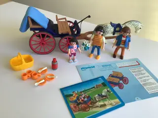 Playmobil 5226. Hestevogn og 3 figurer.