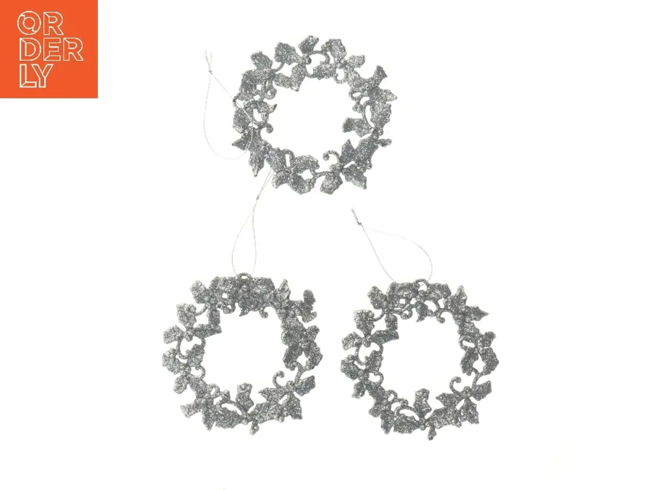 Billede 1 - Sølvglimmer kransepynt (str. 11 cm)