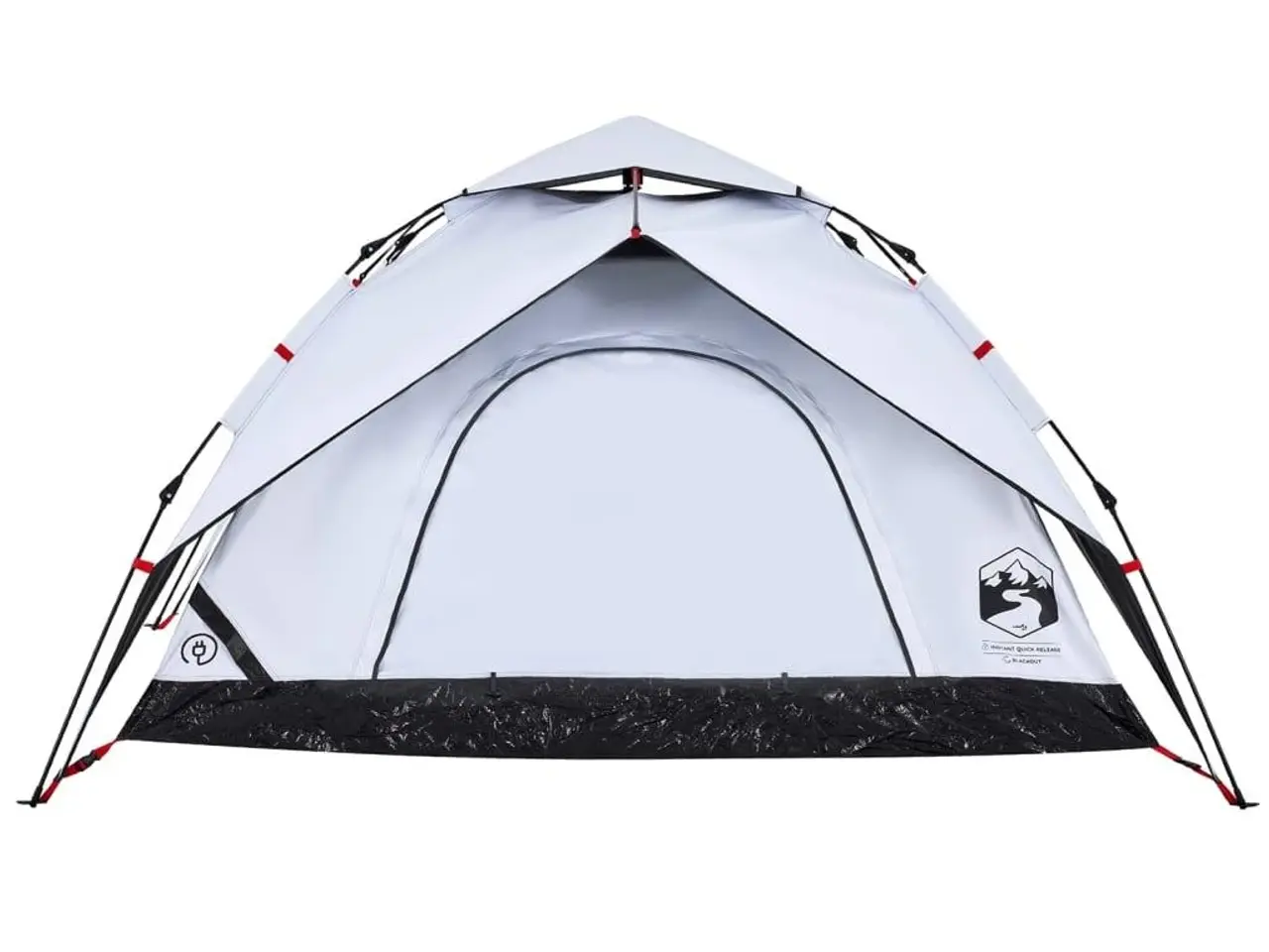 Billede 6 - Campingtelt kuppel 5 personer quick-release mørklægning - hvid