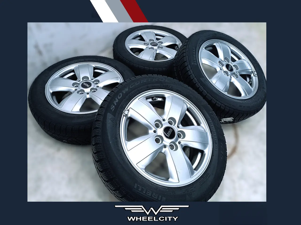 Billede 1 - 5x112 15" ET46 nav 66,6ø MINI vintersæt inkl.TPMS