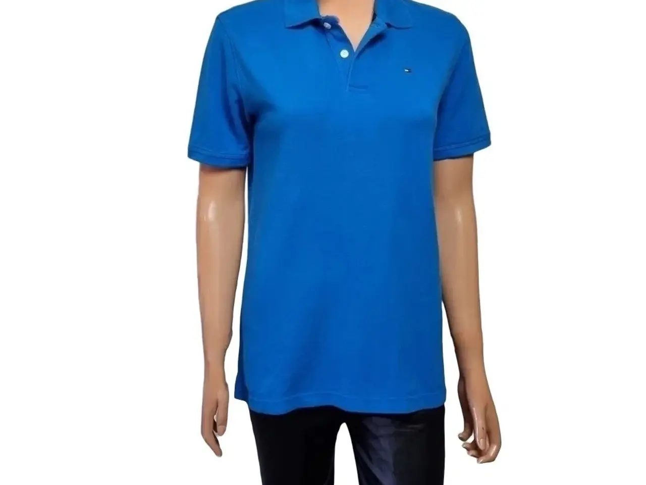Billede 1 - T-shirt-Polo. Fra Tommy Hillfinger-Blå/str:Medium
