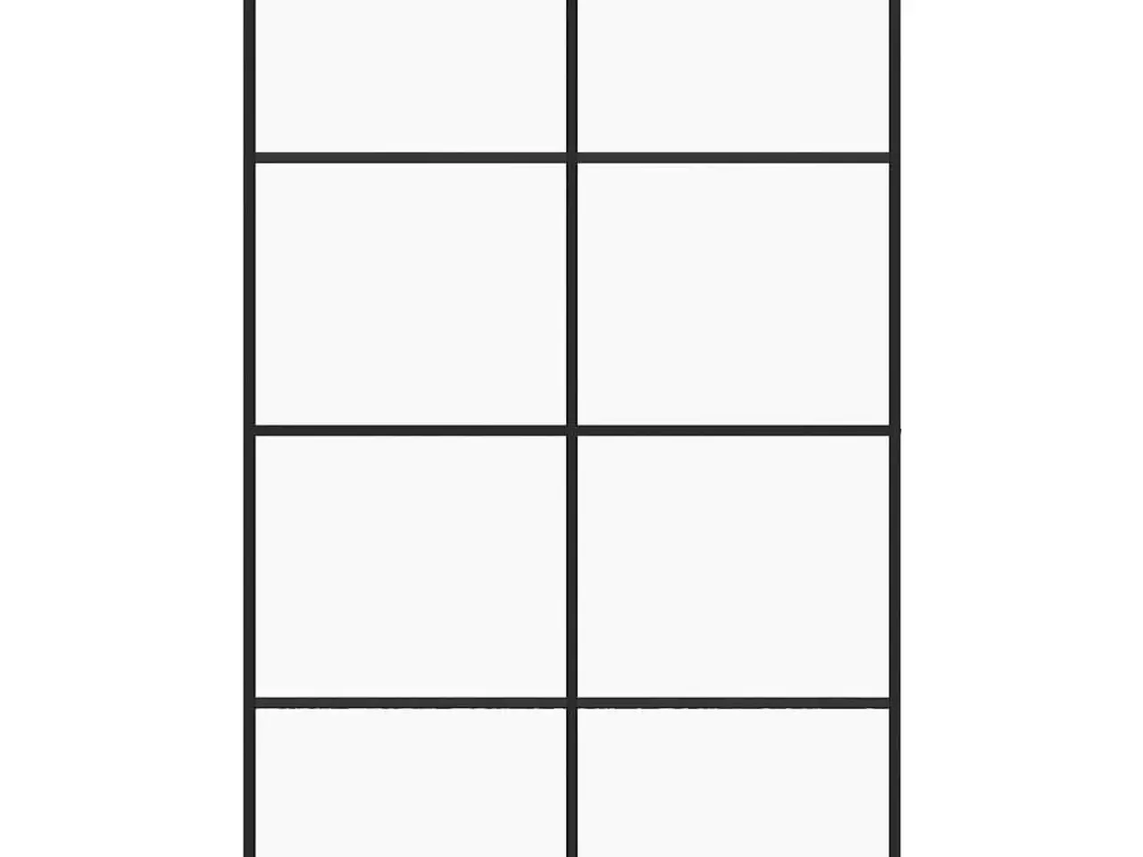Billede 3 - Brusevæg 100 × 195 cm - klart sikkerhedsglas, sort ramme