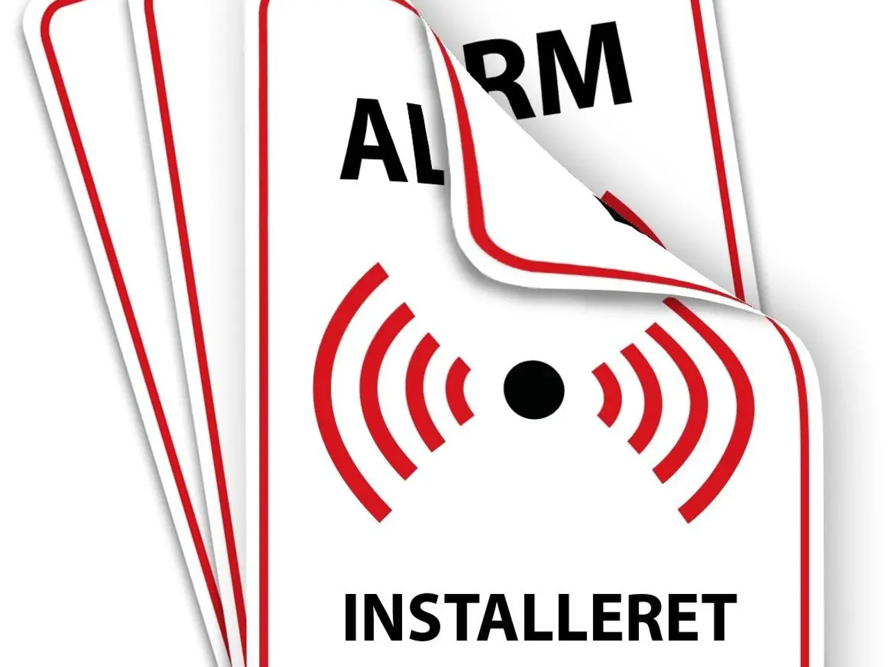 Billede 3 - Alarm klistermærke - selvklæbende alarmskilt