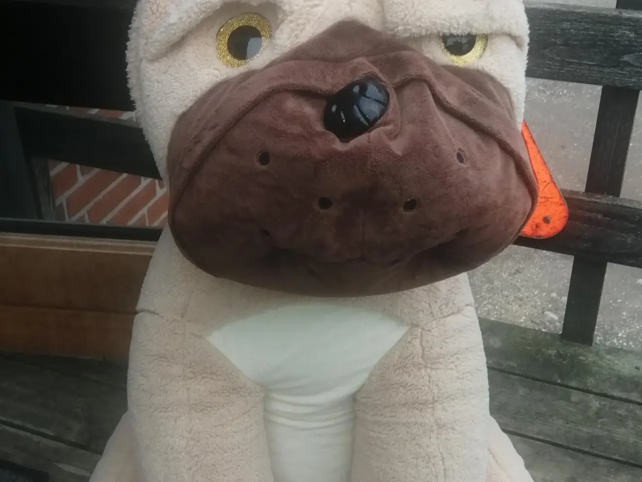 Billede 4 - BULLDOG TØJ HUND, HØJDE 1 M, I FLOT STAND