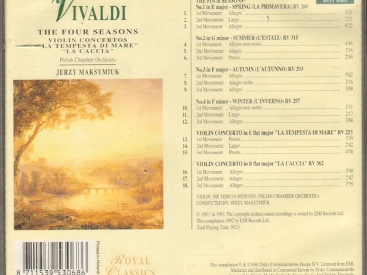 Billede 2 - Vivaldi* - Sir Yehudi… – The Four Seasons /… – CD