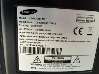 Samsung 40 tommer TV
