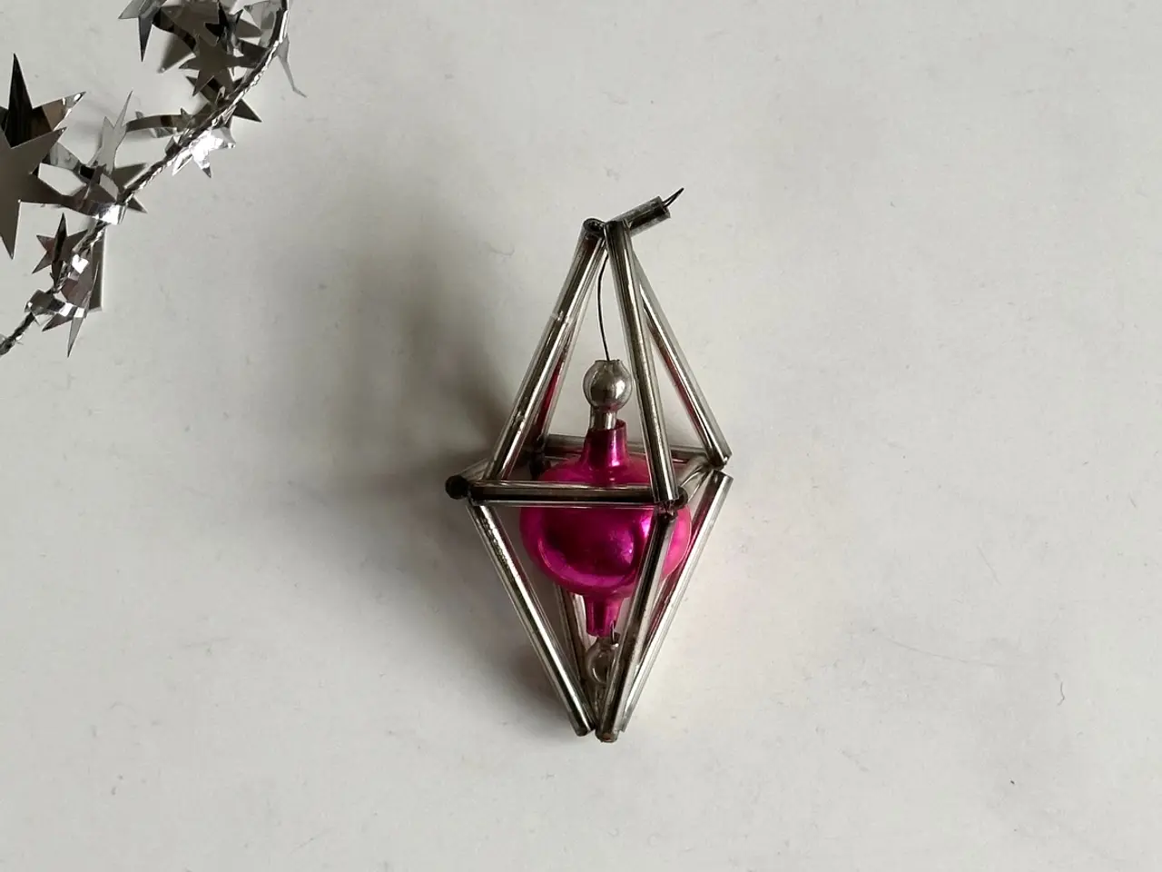 Billede 1 - Vintage gablonz, pink m sølv