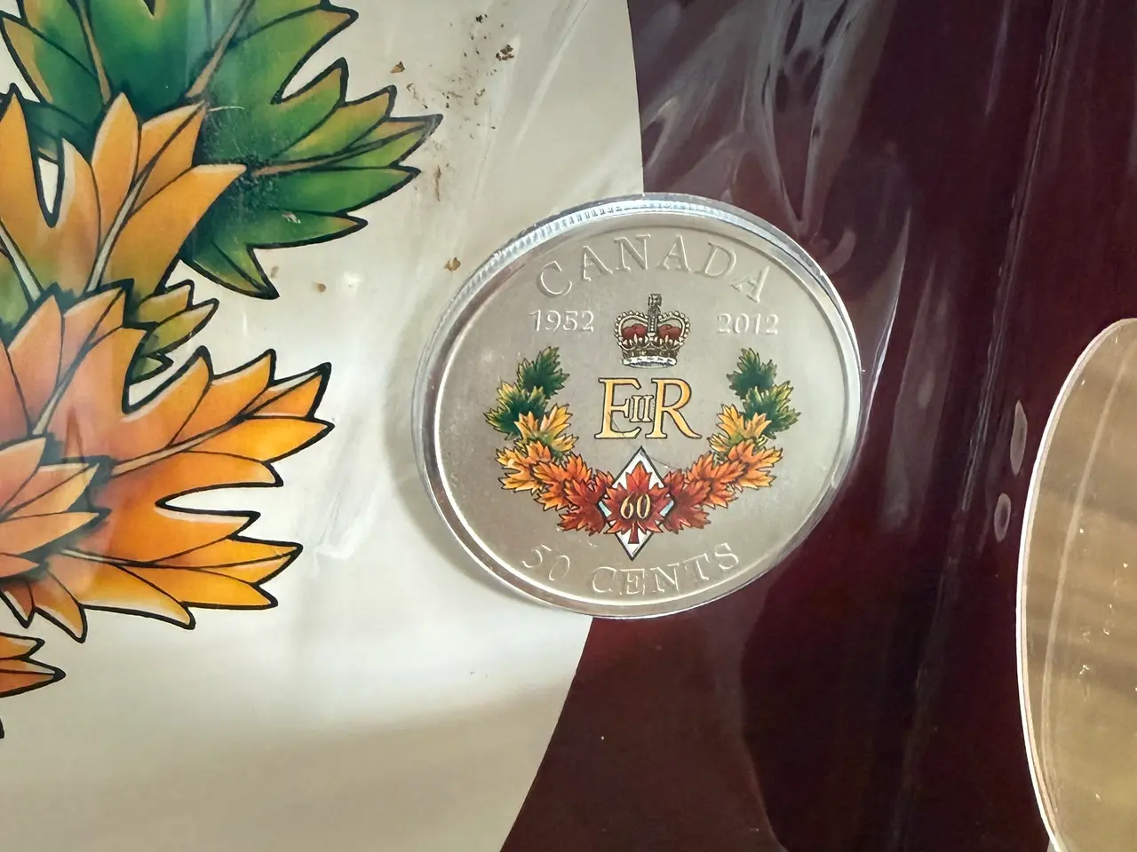 Billede 3 - Canada 50 cents 2012 – Queen Elizabeth II Diamond