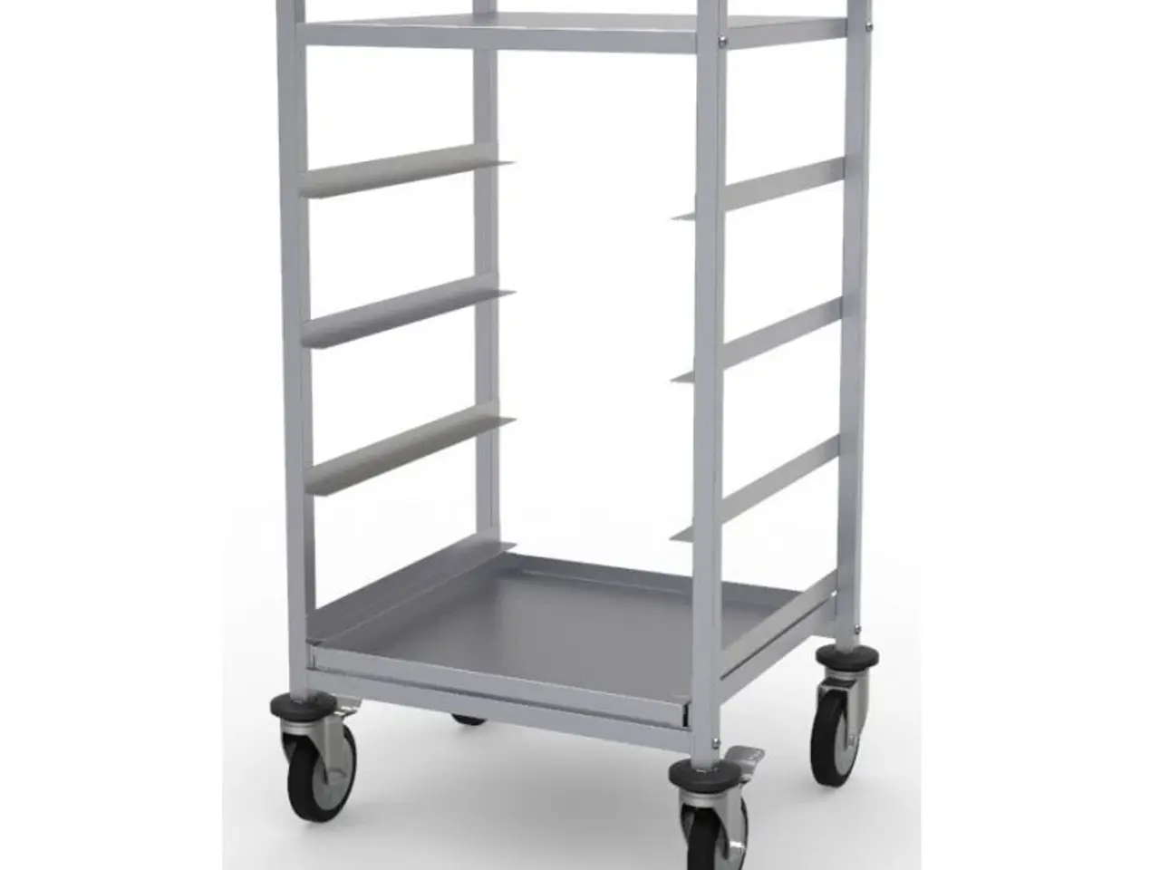 Billede 1 - Trolley vogn – til opvaskebakker – 4x 50 x 50 cm