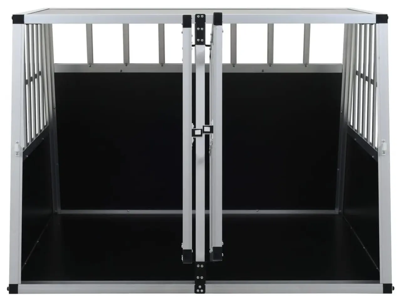 Billede 7 - Hundebur til bil med dobbelt dør - aluminium/MDF, 94 × 88 × 69 cm