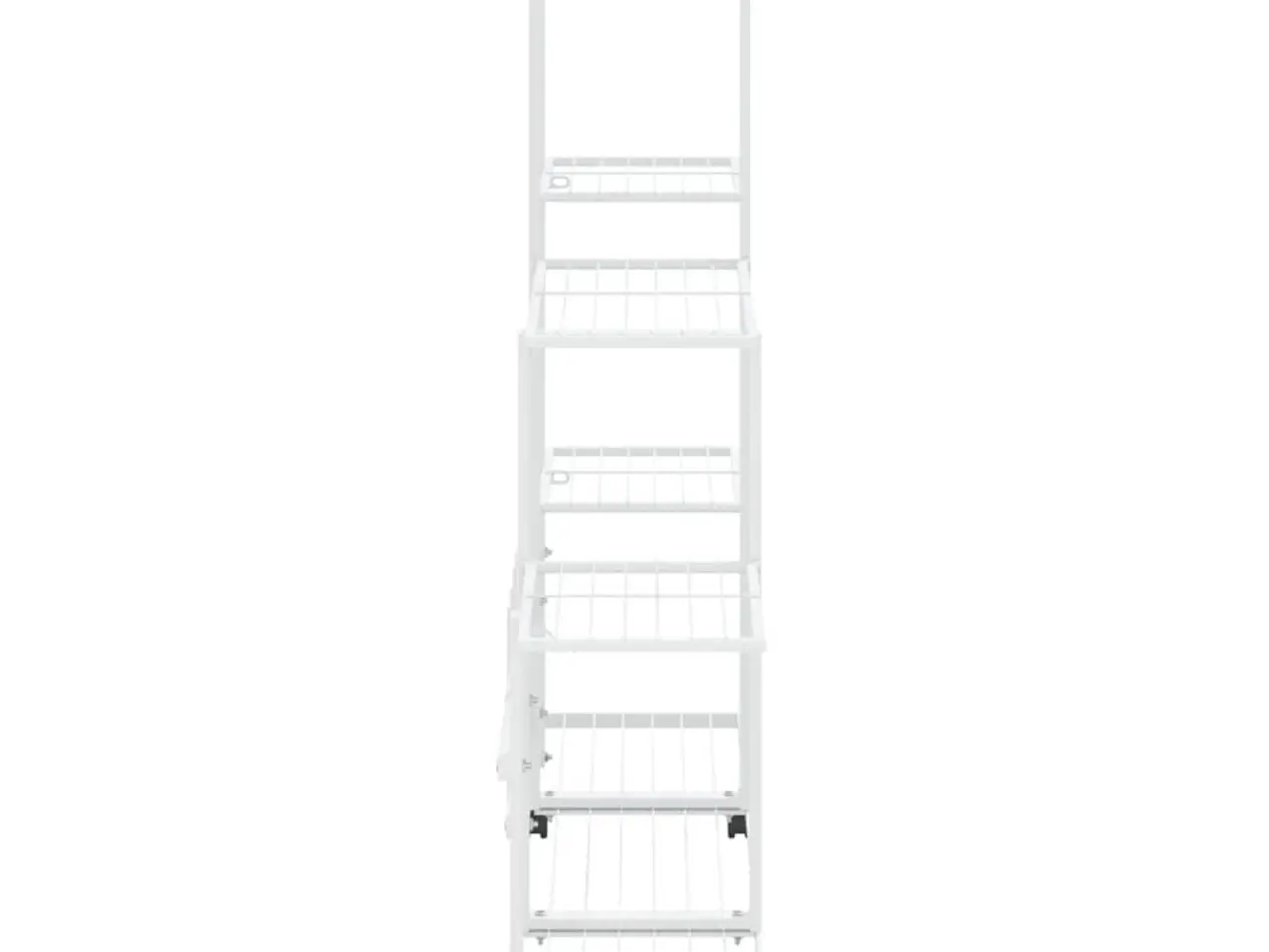 Billede 4 - Blomsterstativ med hjul - hvid, 94,5 x 25 x 92,5 cm