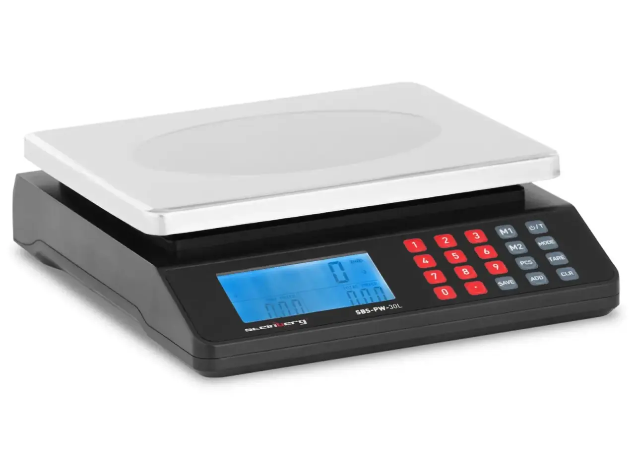 Billede 1 - Butiksvægt – 30 kg / 1 g – dobbelt LCD-display