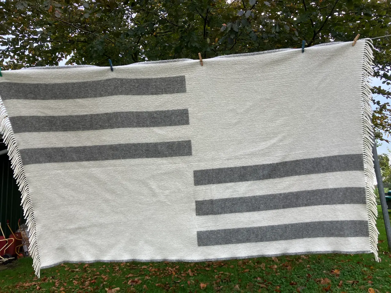 Billede 1 - Uld plaid tæppe