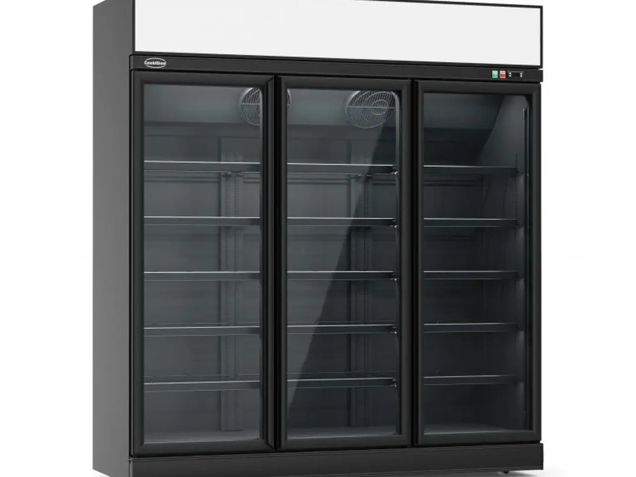 Billede 1 - Displayfryseskab med 3 glasdøre – 1600 L – sort
