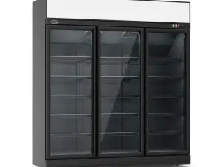 Displayfryseskab med 3 glasdøre – 1600 L – sort