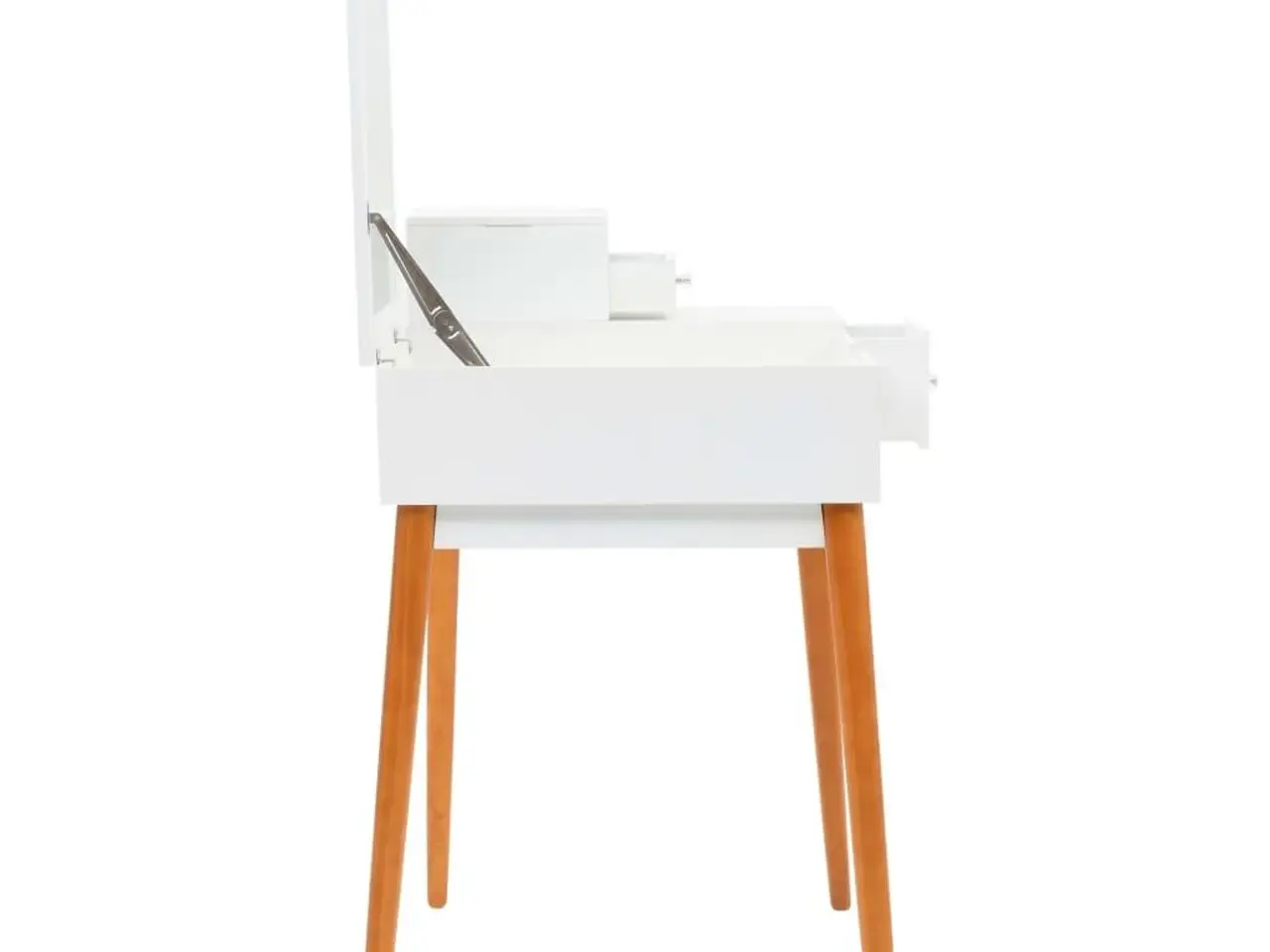 Billede 9 - Sminkebord med spejl i MDF - 60 × 50 × 86 cm, hvid/brun
