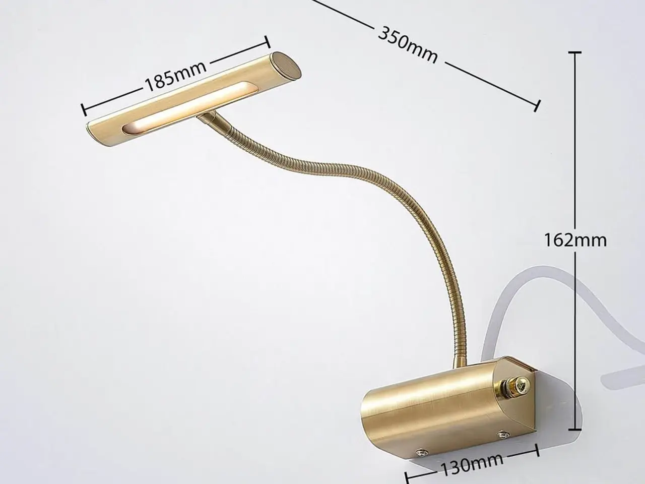 Billede 5 - Maleri væglampe med dæmper funktion og flex arm.