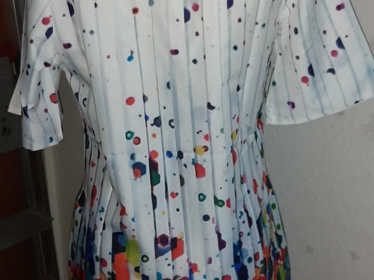Billede 3 - Kjole i print "Color block" /størrelse: Medium