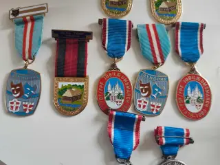 Stor samling medaljer