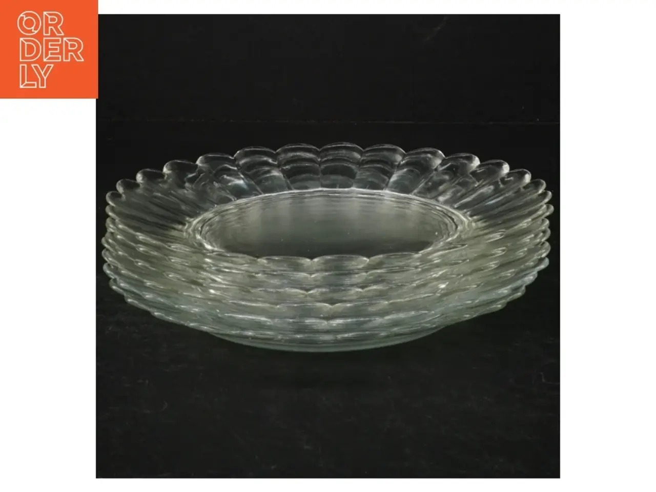 Billede 1 - Glastallerkener (6 stk) (str. 18 cm)